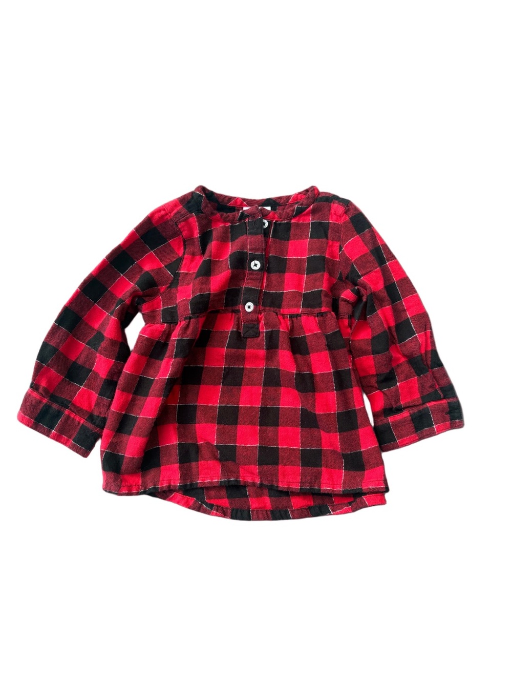 jumping beans Red and Black Plaid Long-Sleeve Toddler Top